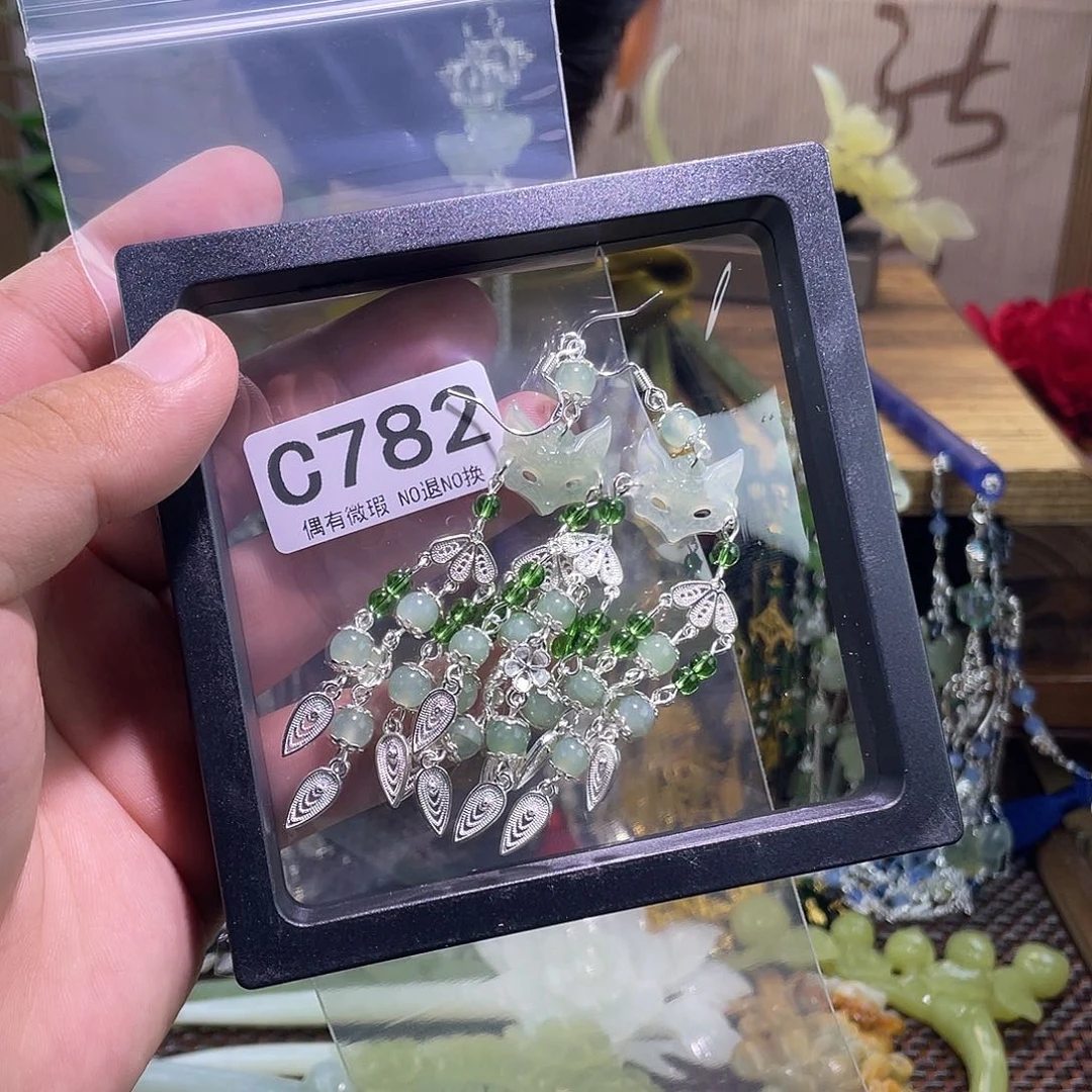 蛇纹石玉未镶嵌发饰李*妈