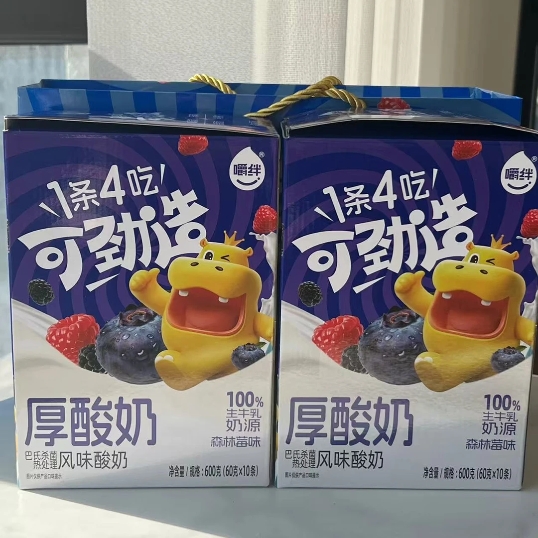 嚼绊厚酸奶森林莓味早餐酸奶拌谷物下午茶点心独立包装礼盒