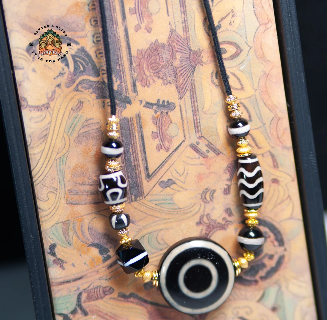 板眼吊坠黑白手工复古多样性发一