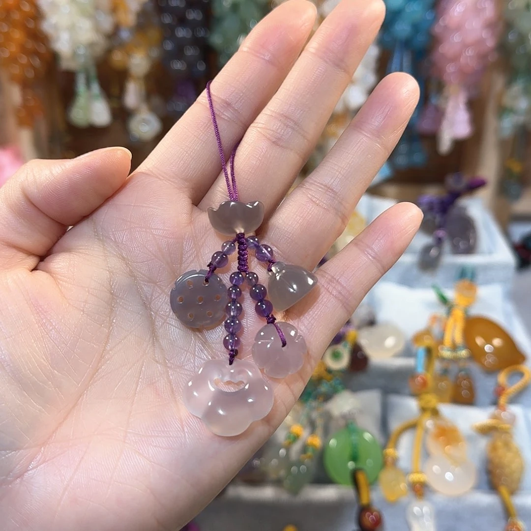 玛瑙/玉髓手机挂件未镶嵌