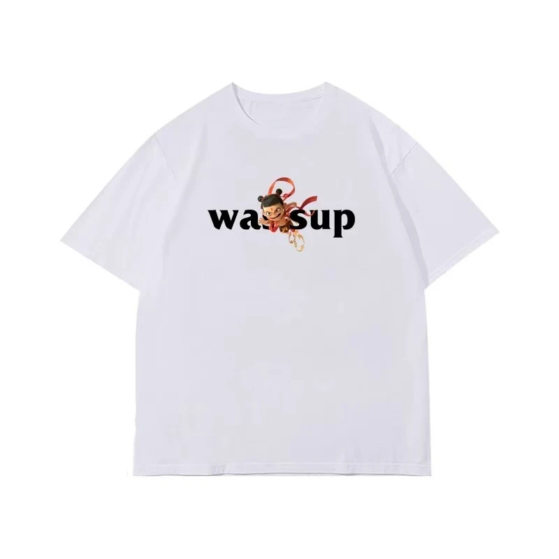 WP字母哪吒休闲圆领百搭T恤