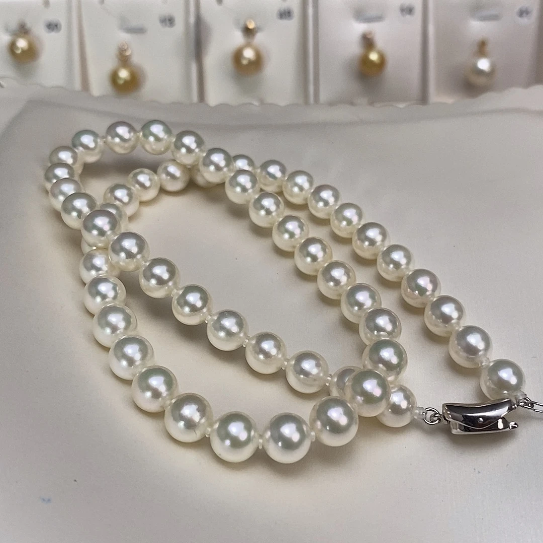 海水珍珠项链未镶嵌7.5-8