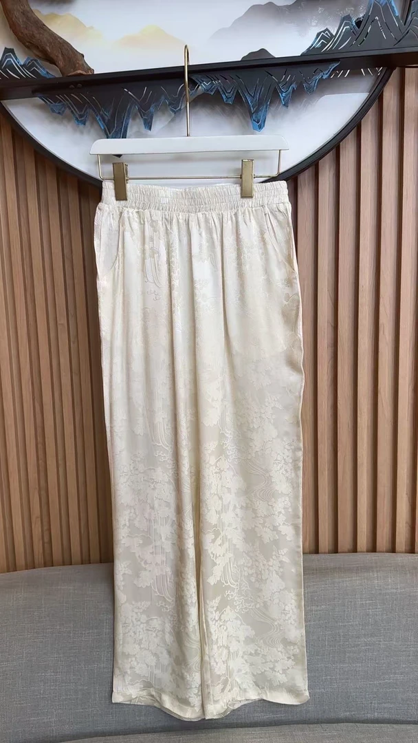 9218中国风拼接新中式短裤休闲裤复古白色小脚裤