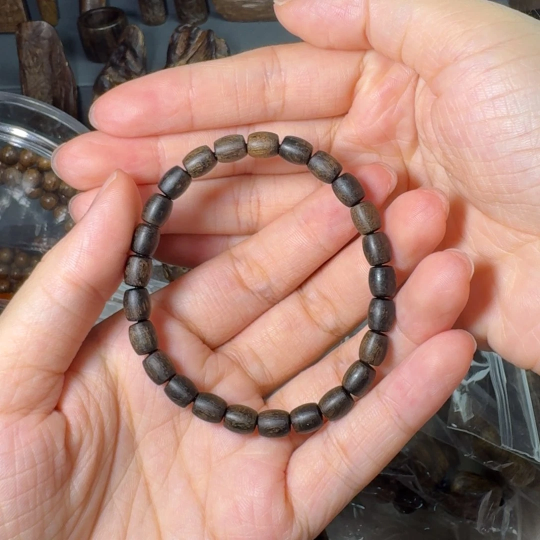 沉香碎屑沉香大***?文莱黑棋全满油品相6*7mm 5g