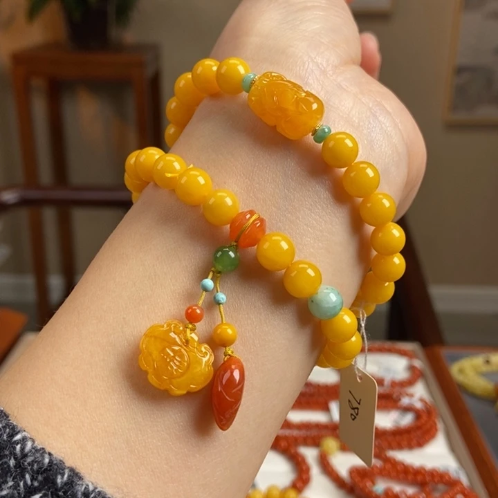 琥珀手链未镶嵌蜜蜡手串8