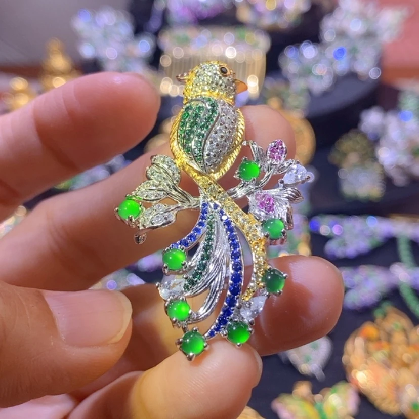 【闪购商品】银S925镶嵌挂件翡翠