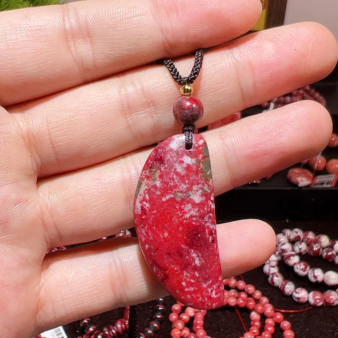 天然辰砂纯天然吊坠