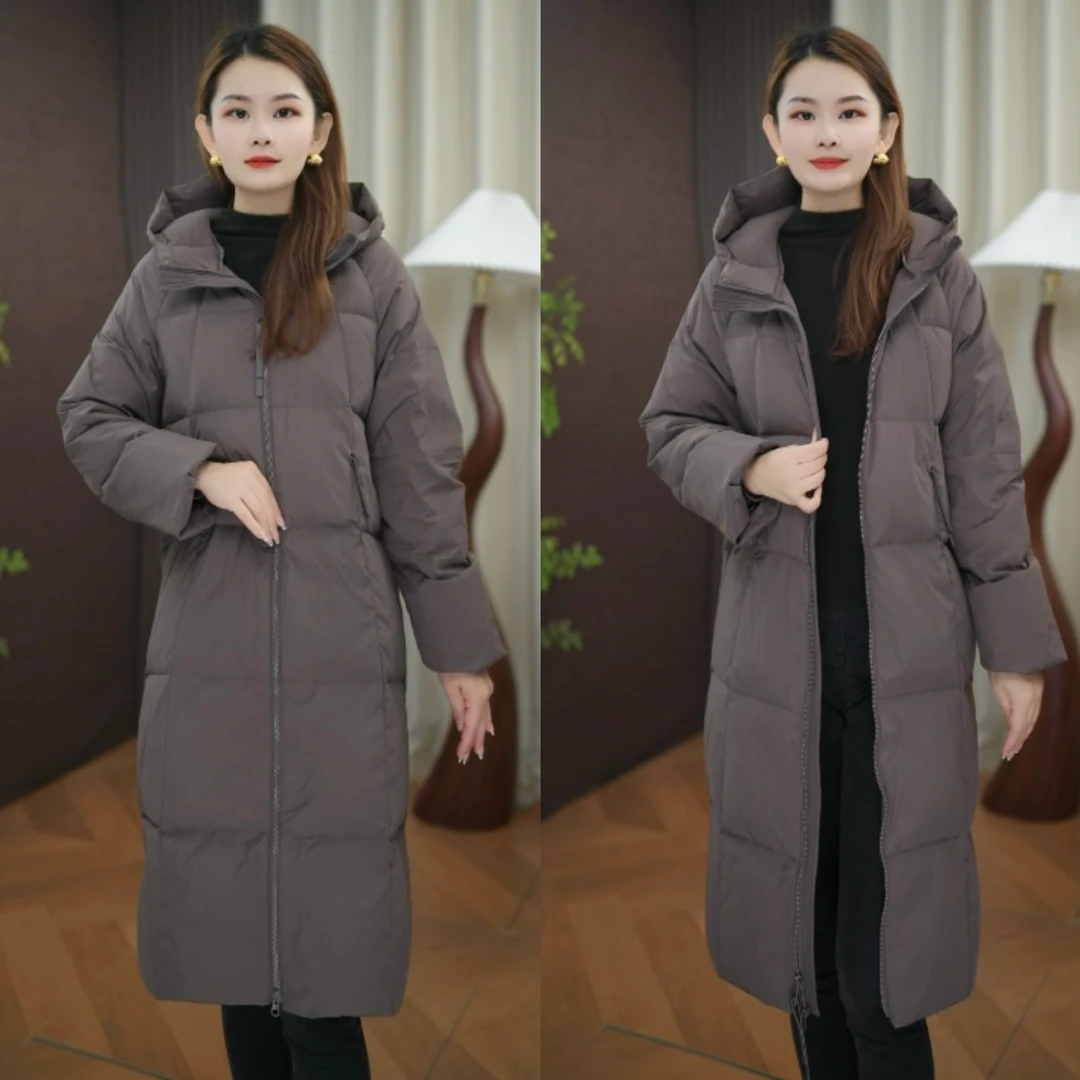 白鸭绒羽绒服女长款2025年新款