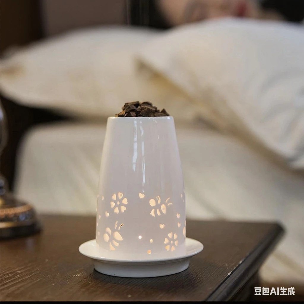 【骨瓷】高端定制蜡烛隔火熏香灯+蜡烛