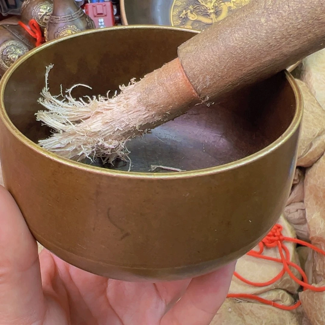 原矿风磨铜紫金钵盂