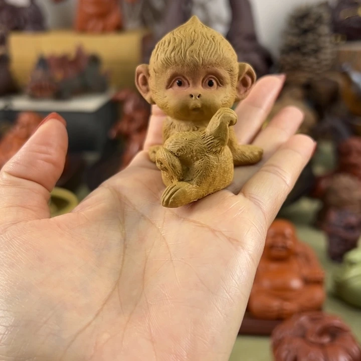 茶宠紫砂紫砂小猴