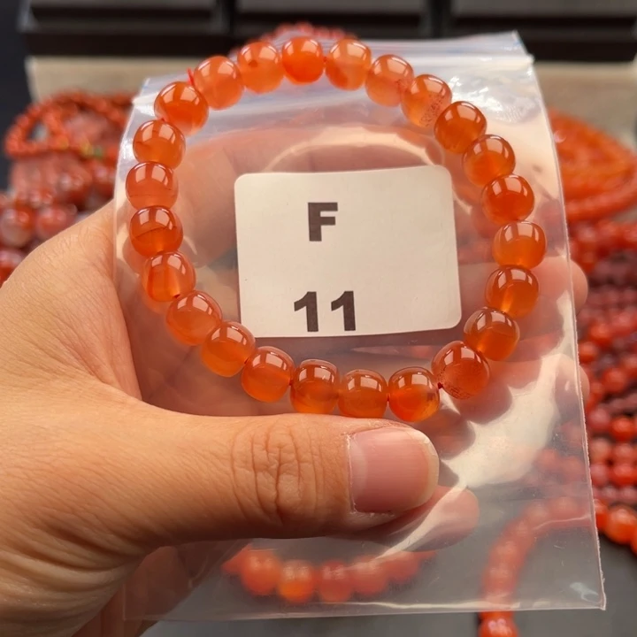 南红玛瑙未镶嵌多样性发货默认微瑕称重9mm