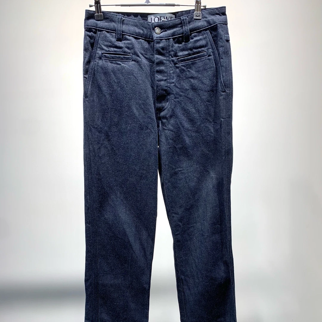 未使用 LOEWE/罗意威 Logo标识中腰牛仔裤/34码/Y9849