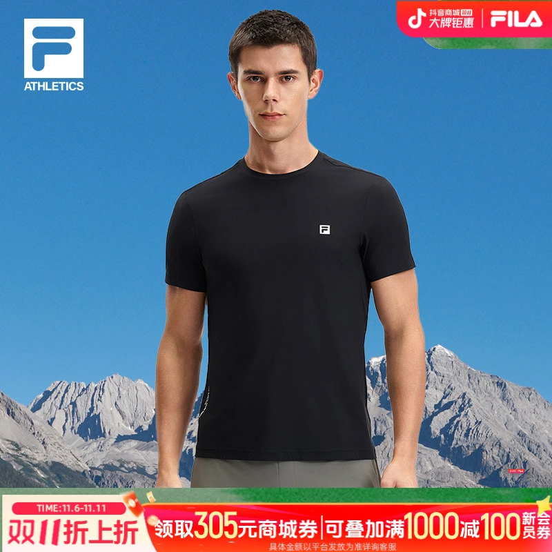 Fila/斐乐男士【速干T恤】春夏新款休闲针织短袖衫A11M521127F