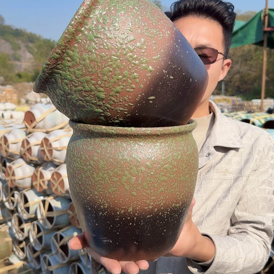 紫砂花盆口20高20（牛油果大号！