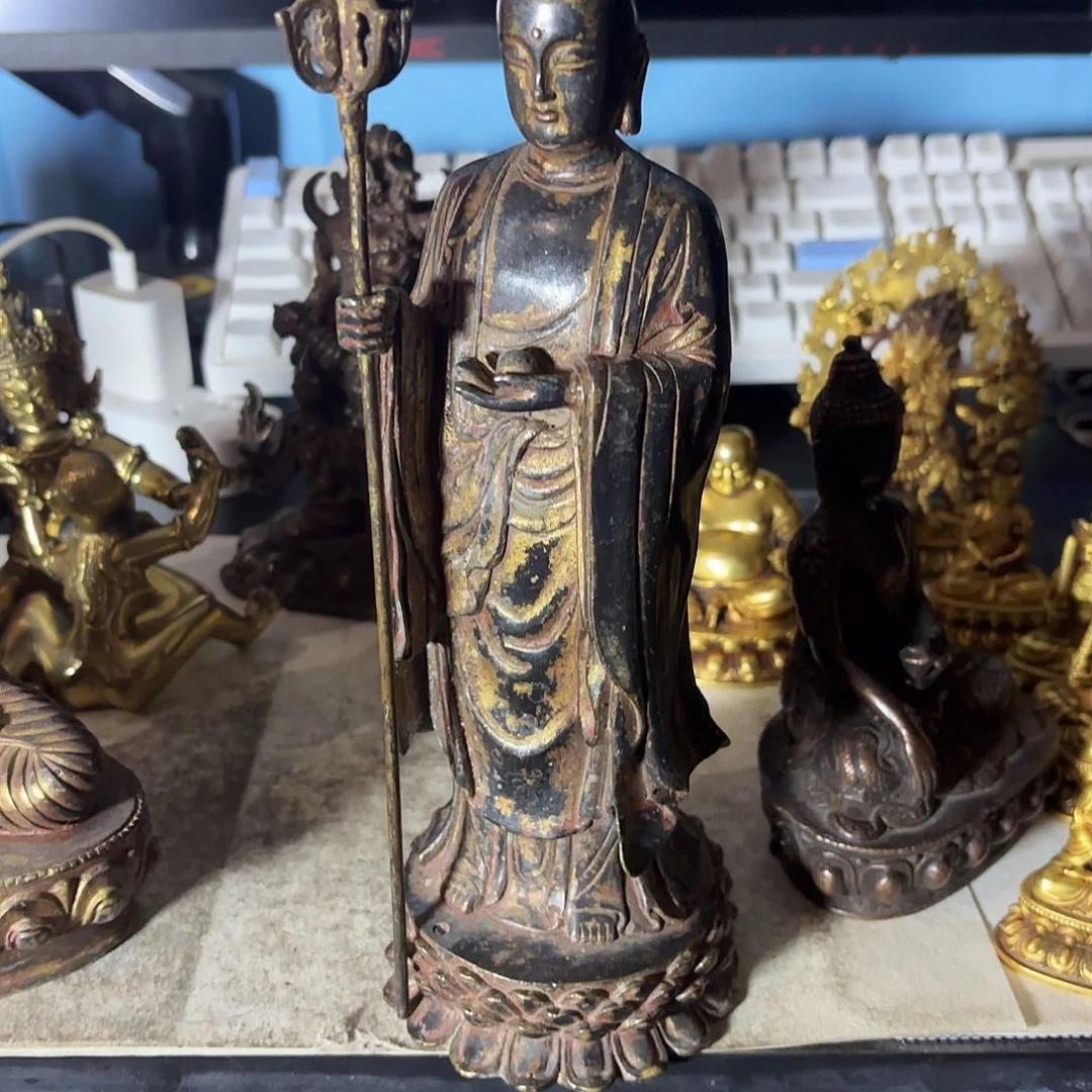 平*子地藏王菩萨黄铜摆件