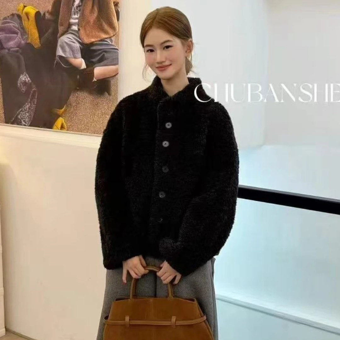 冬季短款立领宽松女士外套