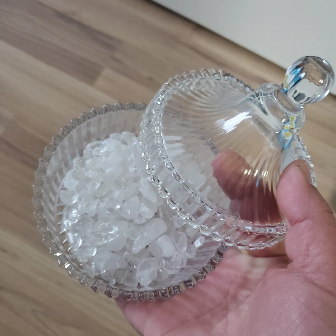天然白水晶碎石消磁石及消磁碗水晶消磁石