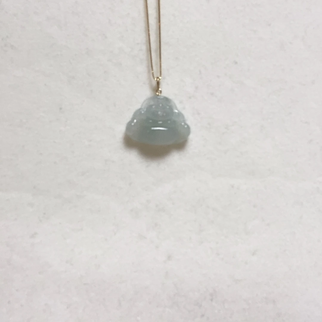 翡翠颈饰18K金镶嵌简单