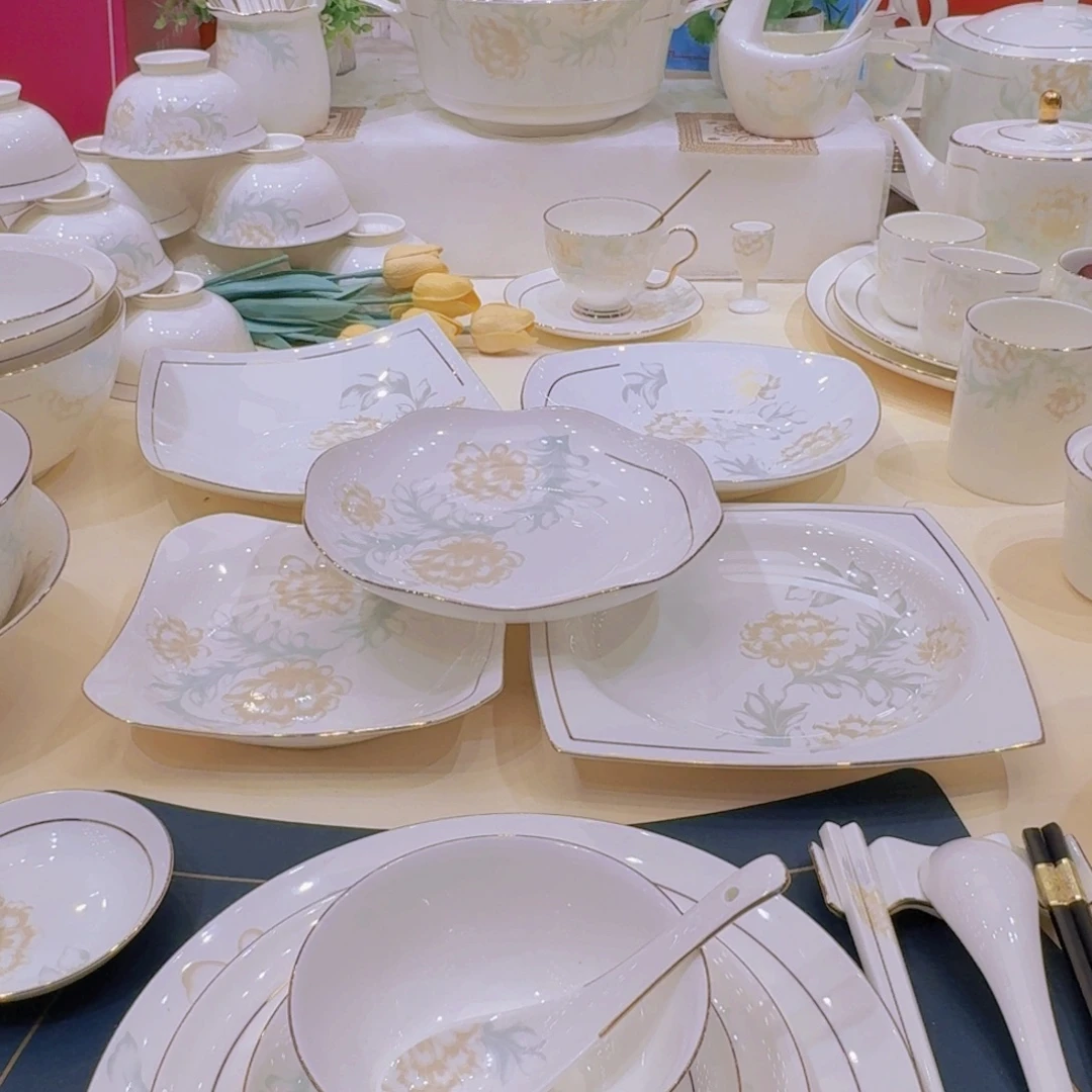 45%以上骨粉骨瓷景德镇描金清雅单买