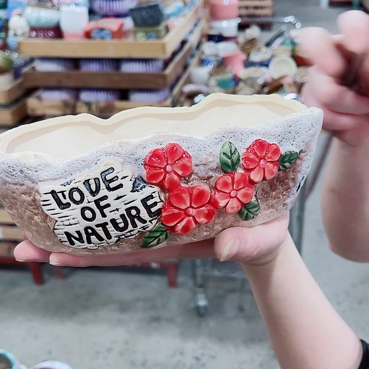 有孔，凑10元包邮陶瓷花盆发货！