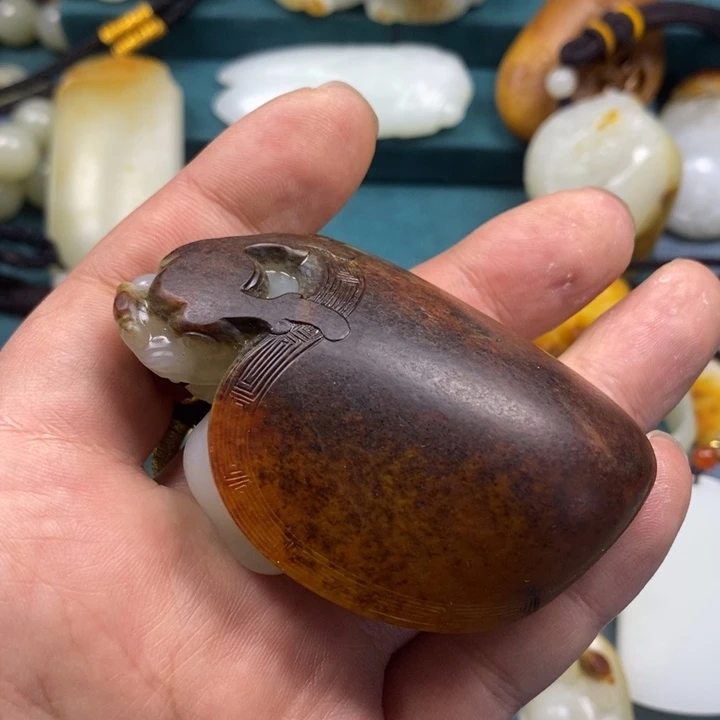 和田玉吊坠(不含链)未镶嵌蒹*