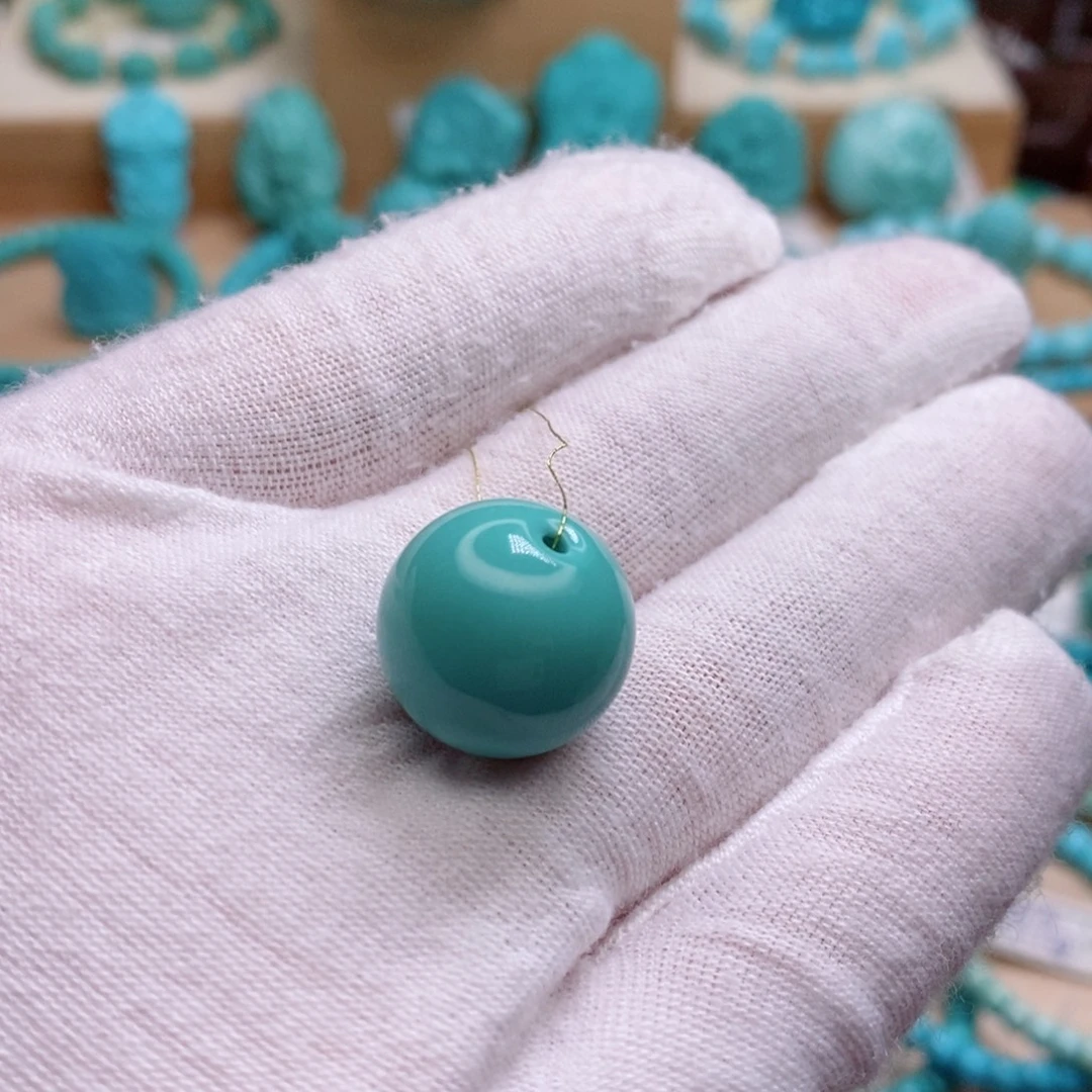 绿松石未镶嵌原矿高瓷无油无科技