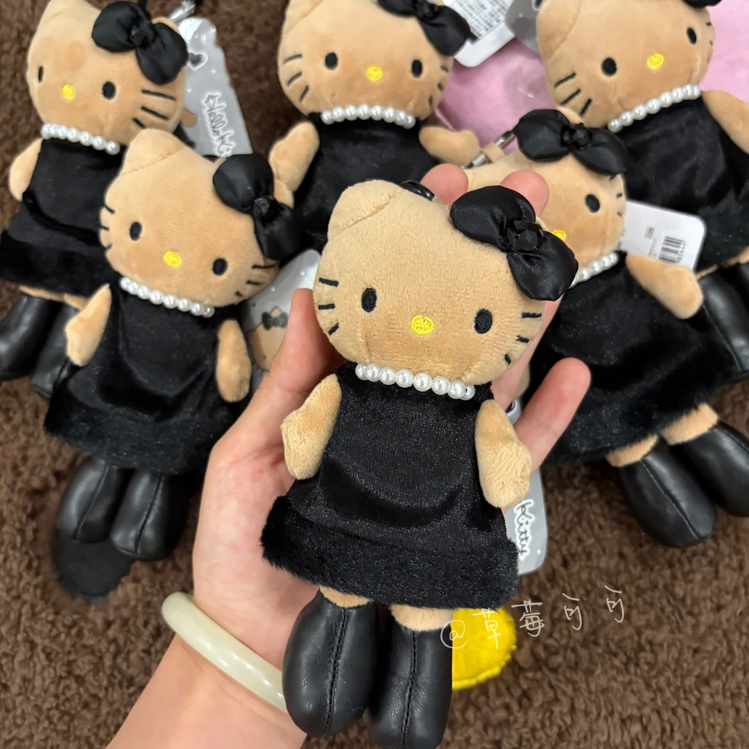 长腿黑皮白皮爱心扣hellokitty包包挂件毛绒公仔创意礼物