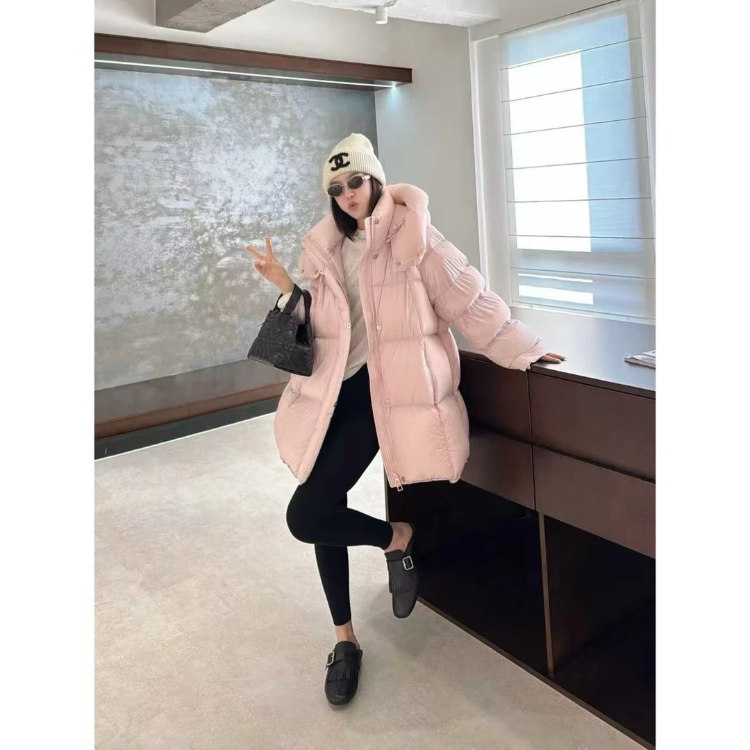 【星星自留】25年新款高充绒90白鹅绒一手长羽绒服(帽子了拆)TL-169