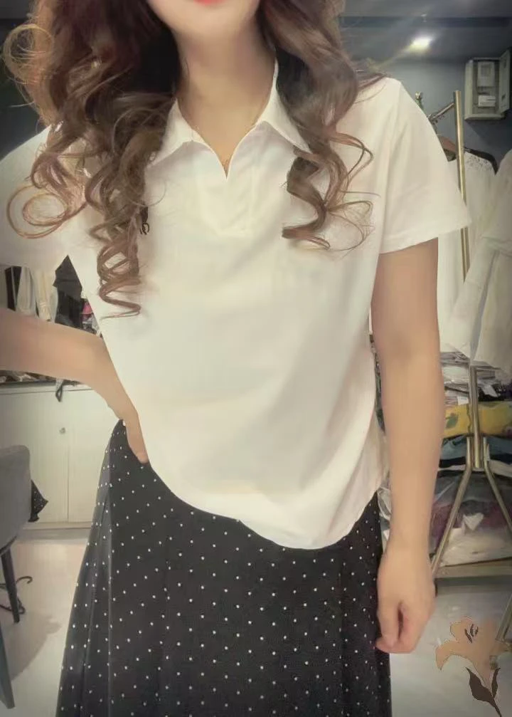 132夏季新品减龄简约女洋气半袖