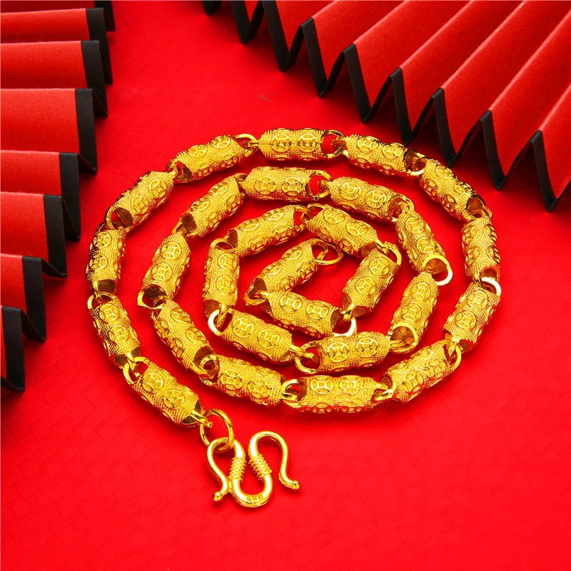 铜合金项链 （抖音好物）铜钱项链 男士时尚男款个性潮男粗款 霸气