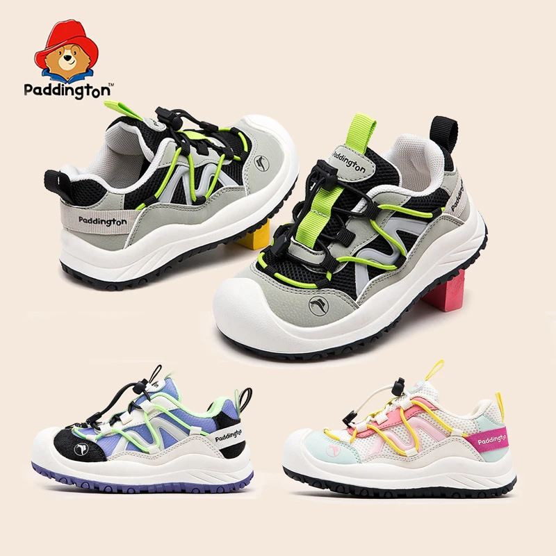 帕丁顿熊秋季新款儿童运动机能鞋男童休闲鞋女宝户外鞋中大童透气