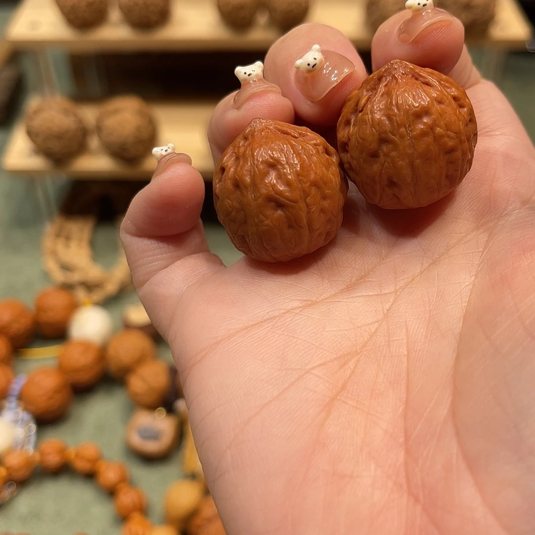 文玩核桃把件嘎嘣豆全品