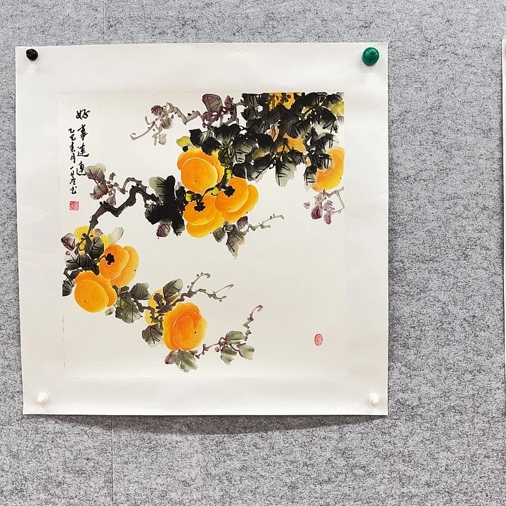 国画花鸟的翅膀和羽毛的
