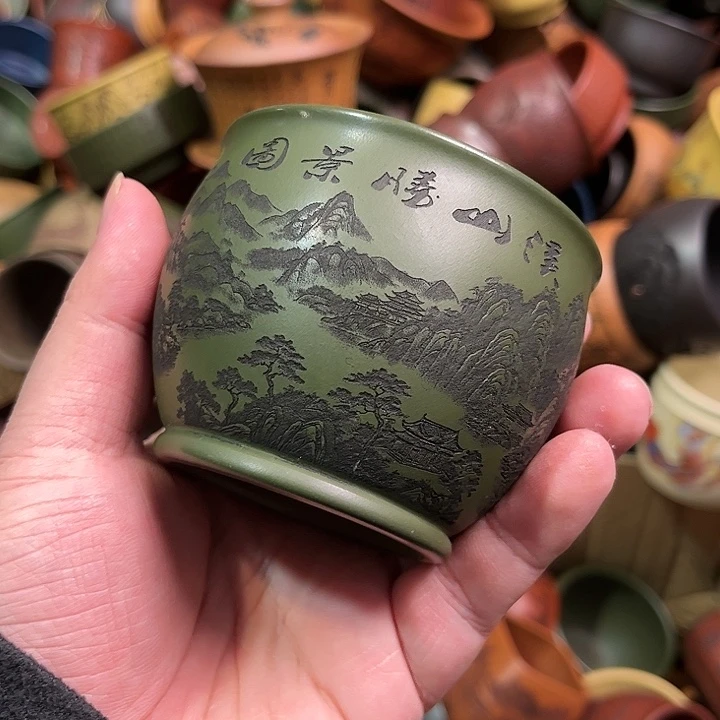 紫砂茶杯全手工紫砂主人杯