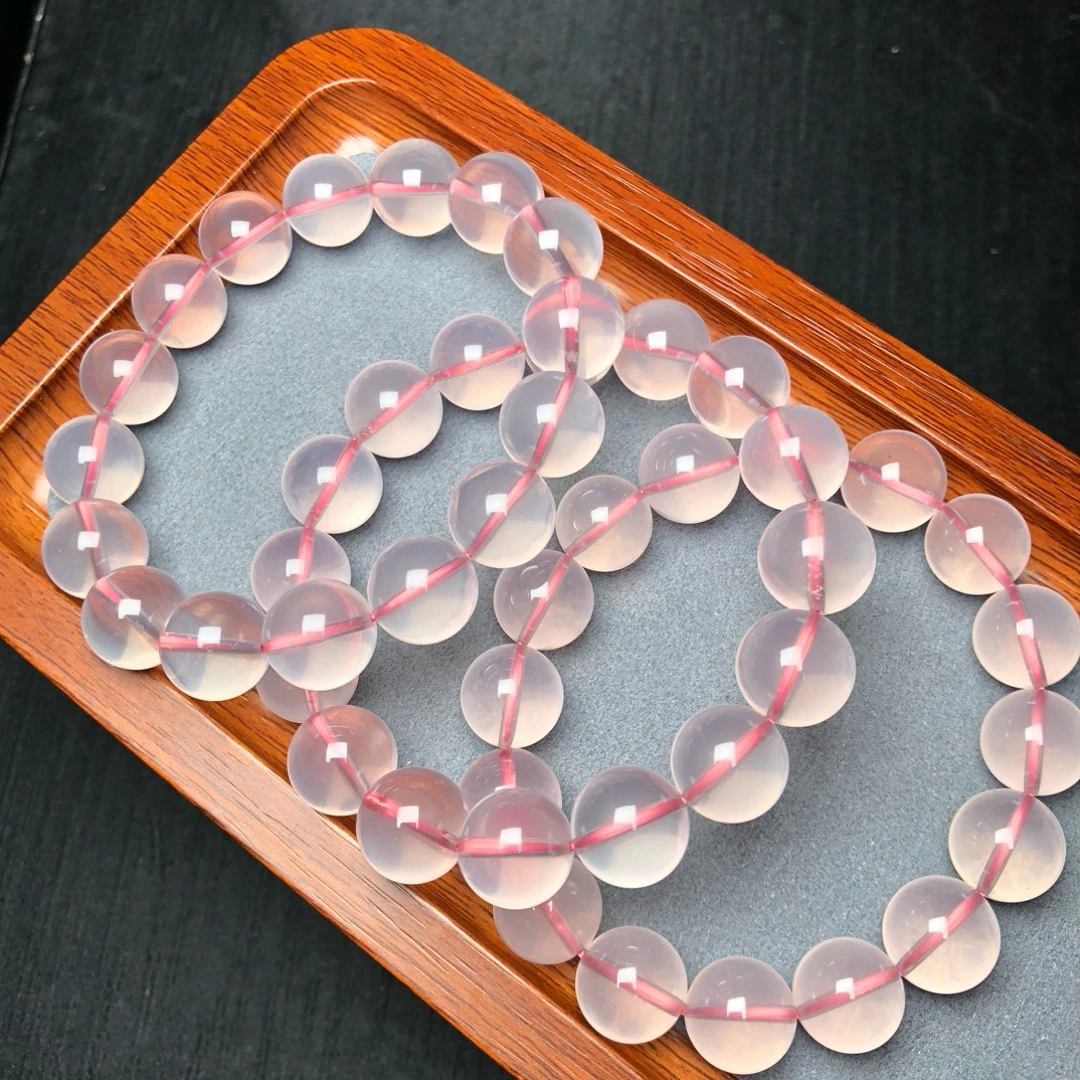 【晶彩甄选】天然星光粉水晶单圈手链 多样性发一