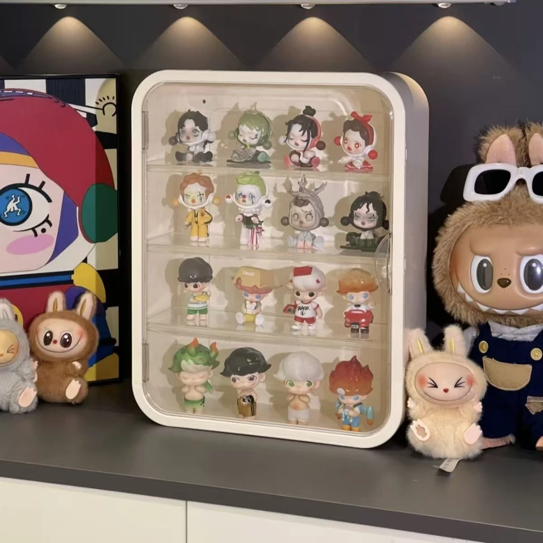 手办壁挂收纳盒收纳周边展示架展示盲盒公仔娃娃透明免打孔壁挂式