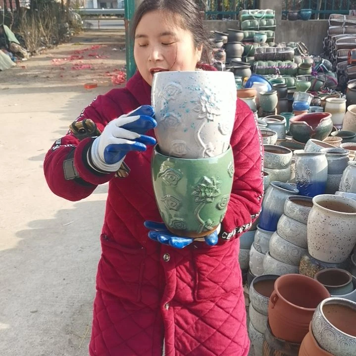 红陶口17高20瑕疵两