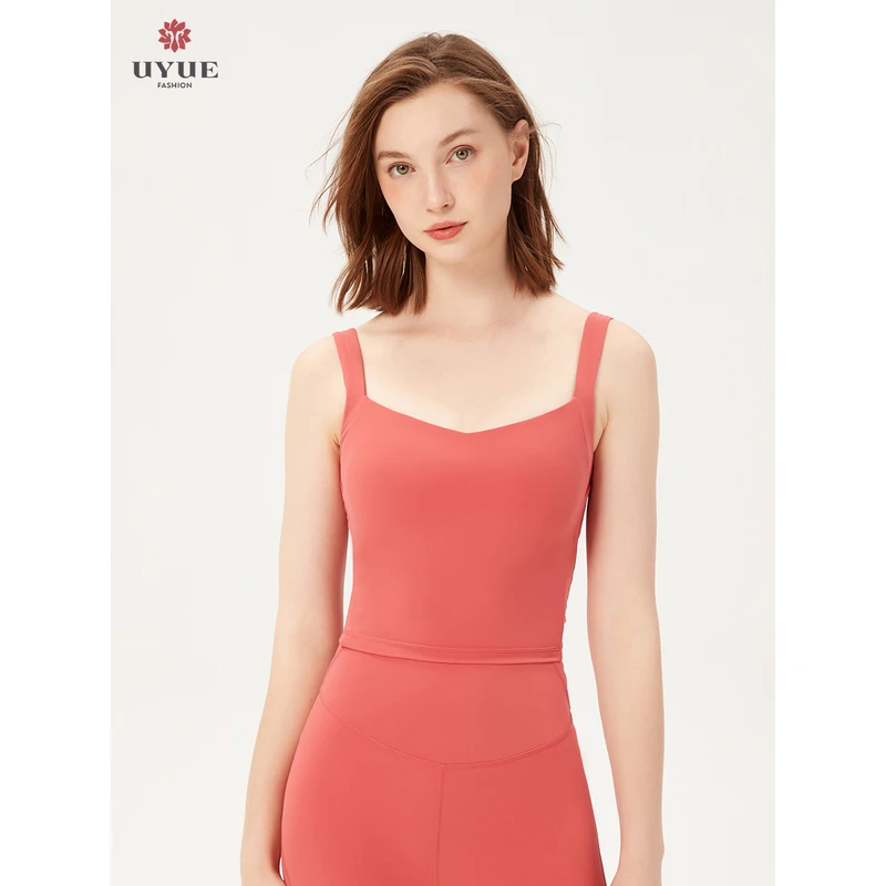 瑜伽服V领小吊带时尚美背运动背心1S4082