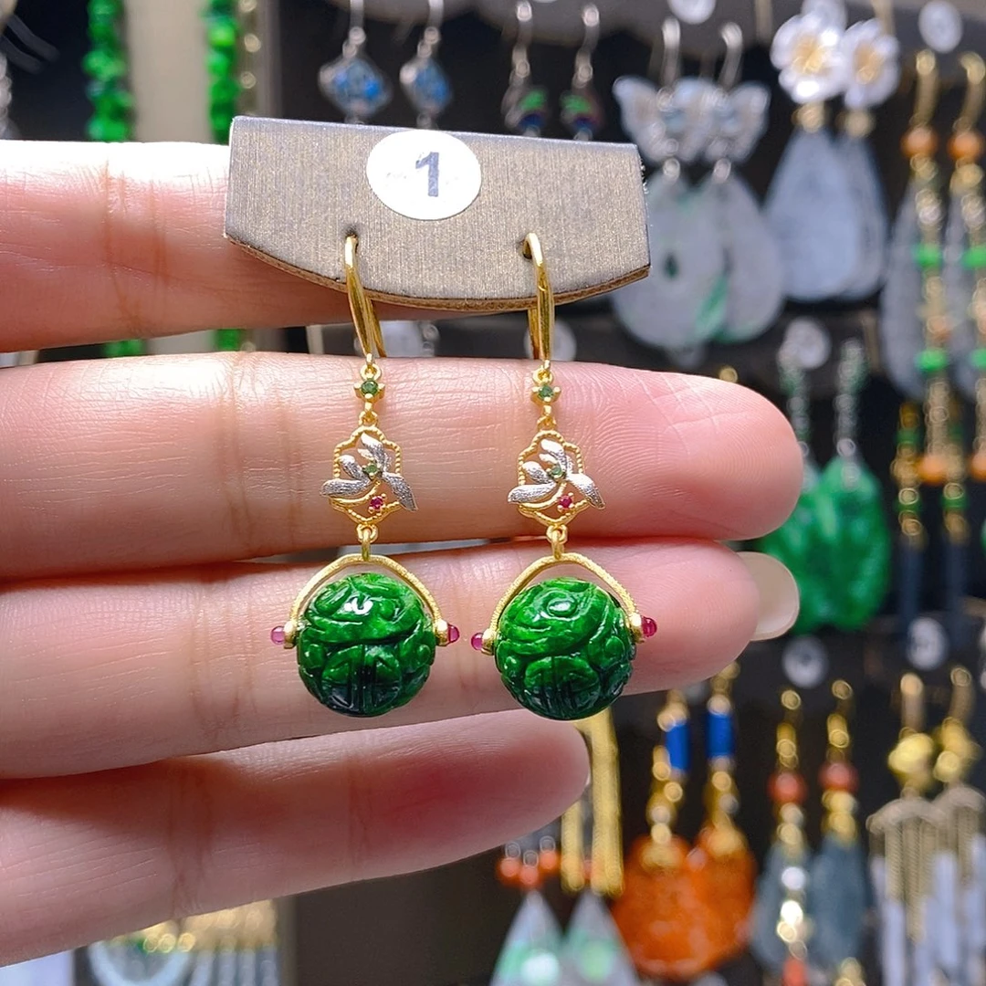 未镶嵌翡翠耳饰翡翠