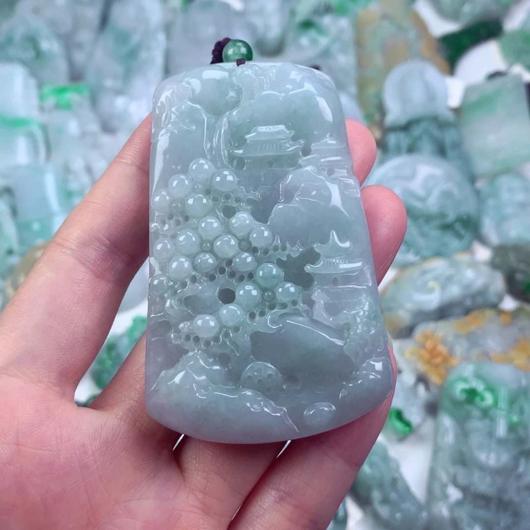 翡翠未镶嵌吊坠(不含链)