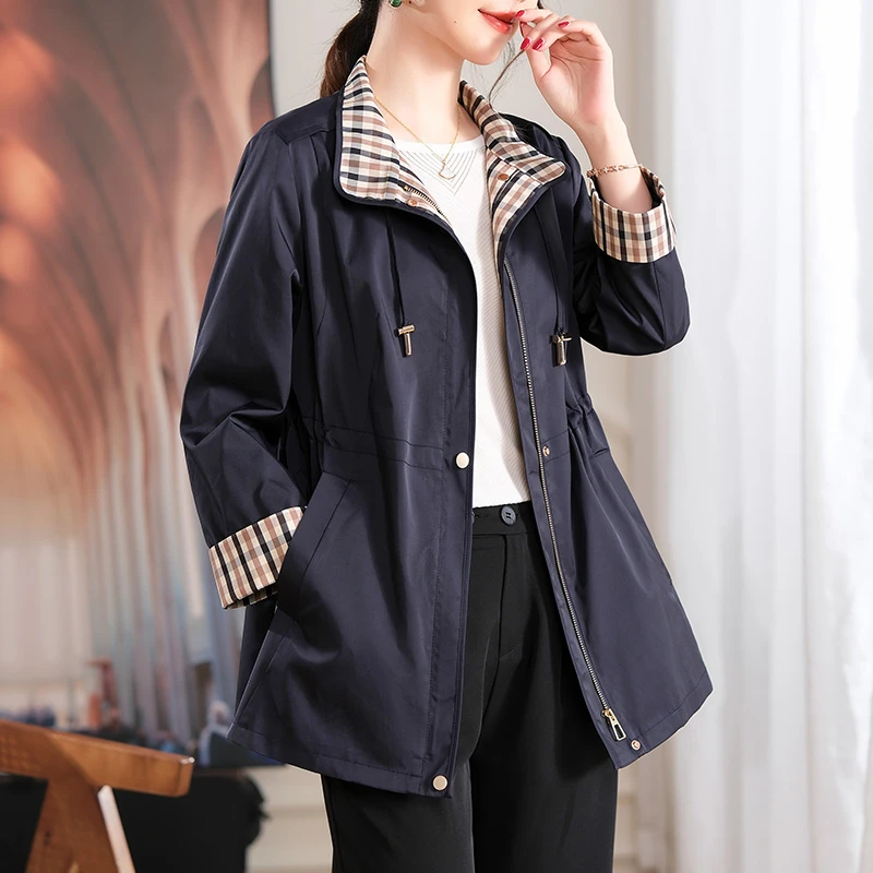 【雪夕】妈妈春装2025新款风衣外套C-X-XX24-19