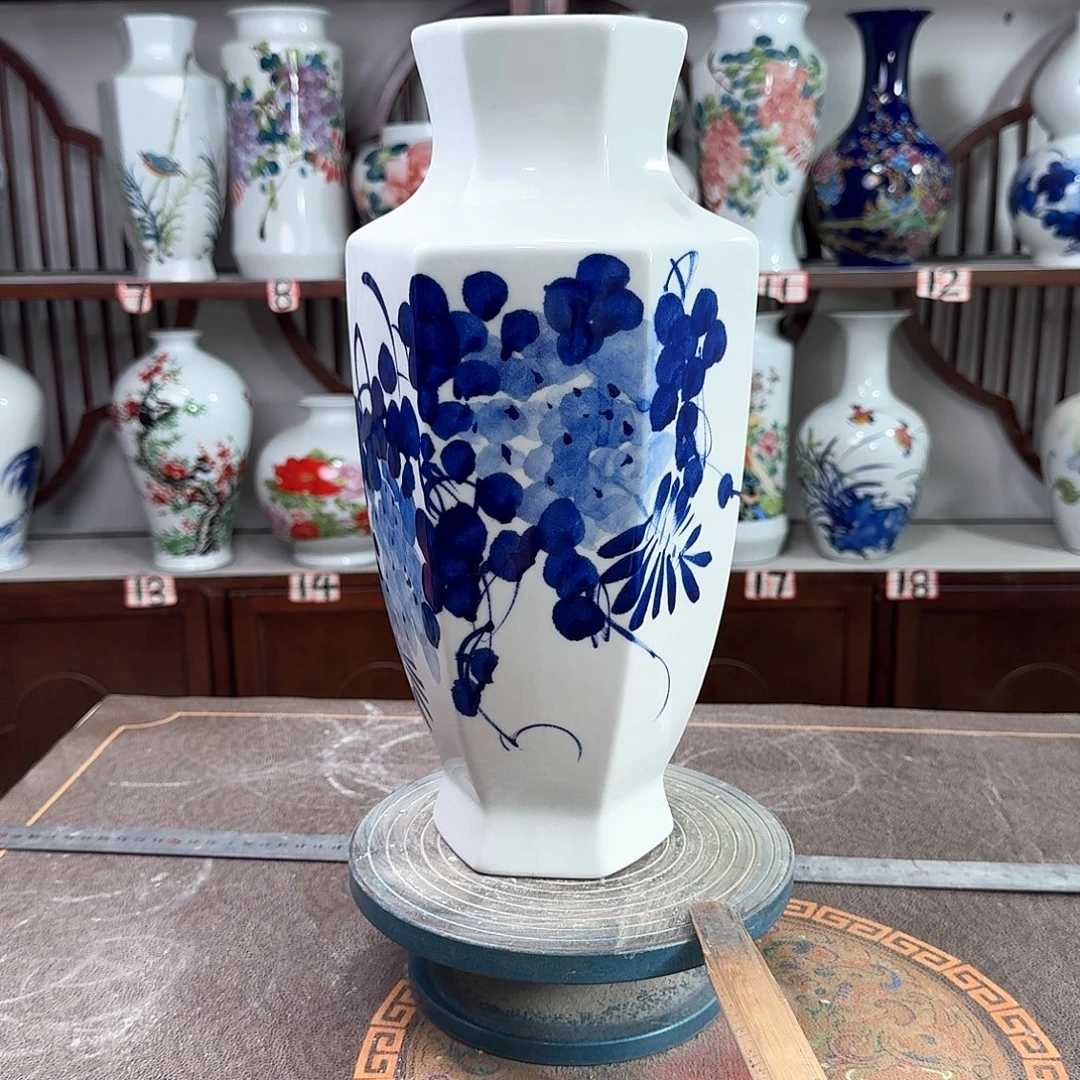 摆件景德镇陶瓷6青紫