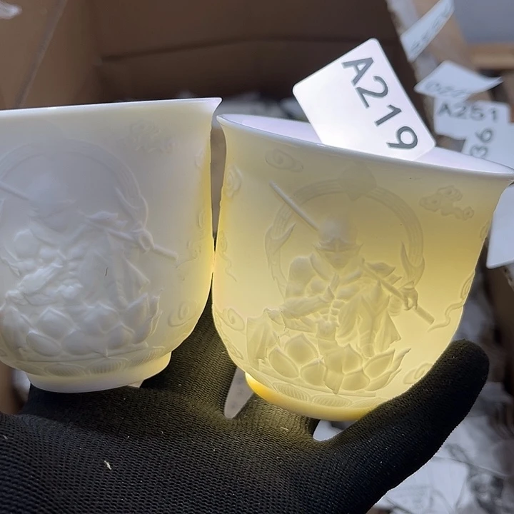 瓷片茶摆件工艺品摆件666