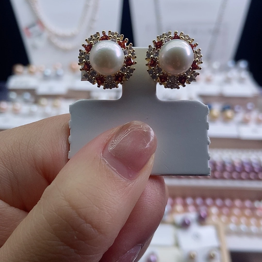 未镶嵌耳饰淡水珍珠