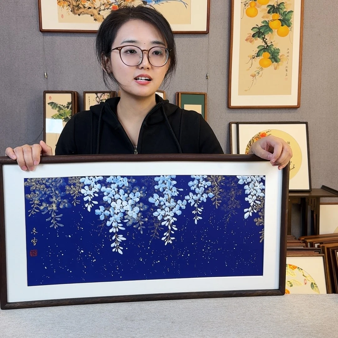 碑帖纯手绘，纯手写带框尺寸：36×69厘米