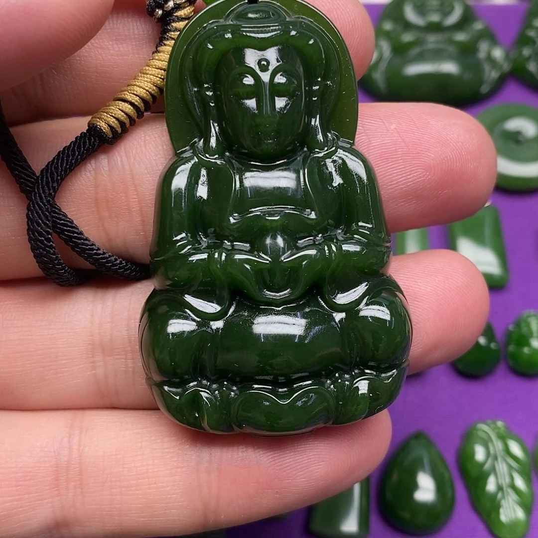 和田玉（碧玉）未镶嵌吊坠(不含链)