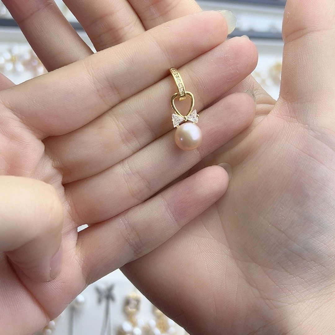 银S925镶嵌淡水珍珠耳饰