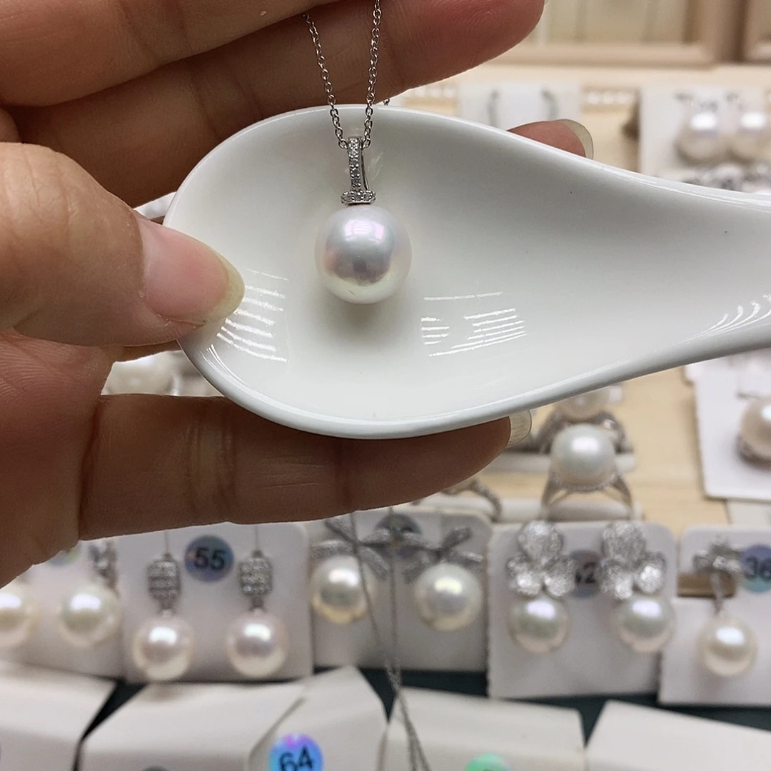 淡水珍珠银S925镶嵌颈饰