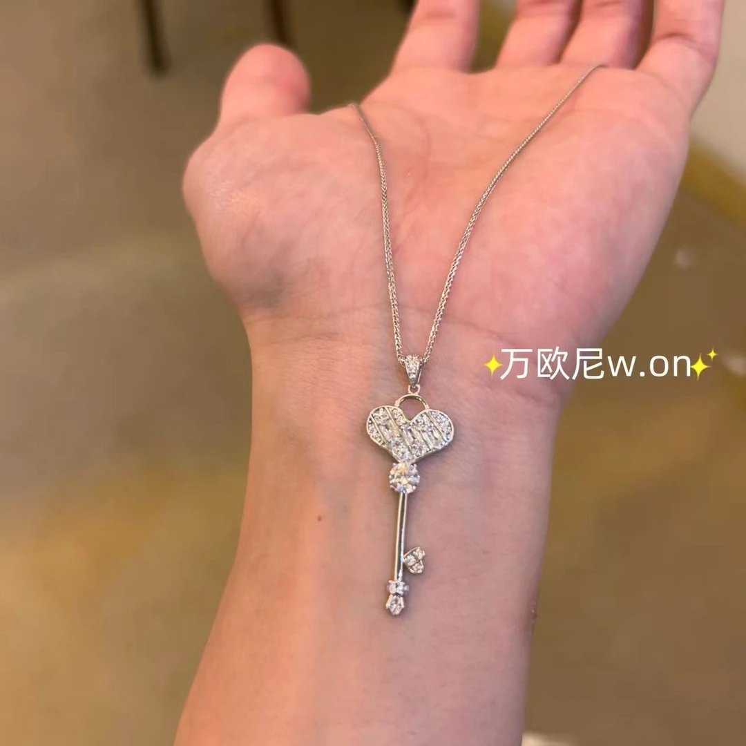 坠链均925银合成锆石 CHANGE x 纯欲钥匙~细项链小众 主 X730